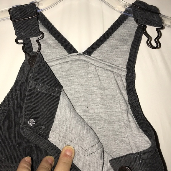 OshKosh B'gosh Gray Boys Corduroy Lined Overalls - Picture 7 of 7